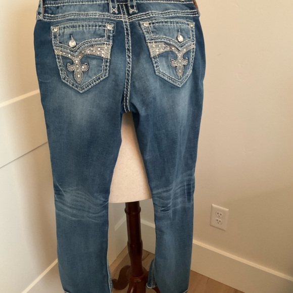 Rock Revival Dark Blue Boot Cut Jeans - Picture 2 of 3